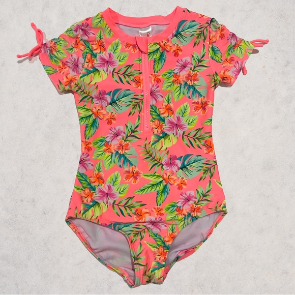 Set of 6 Girls Cat&Jack 1-Piece Swimsuits- Size Medium (8) - Picture 5 of 15